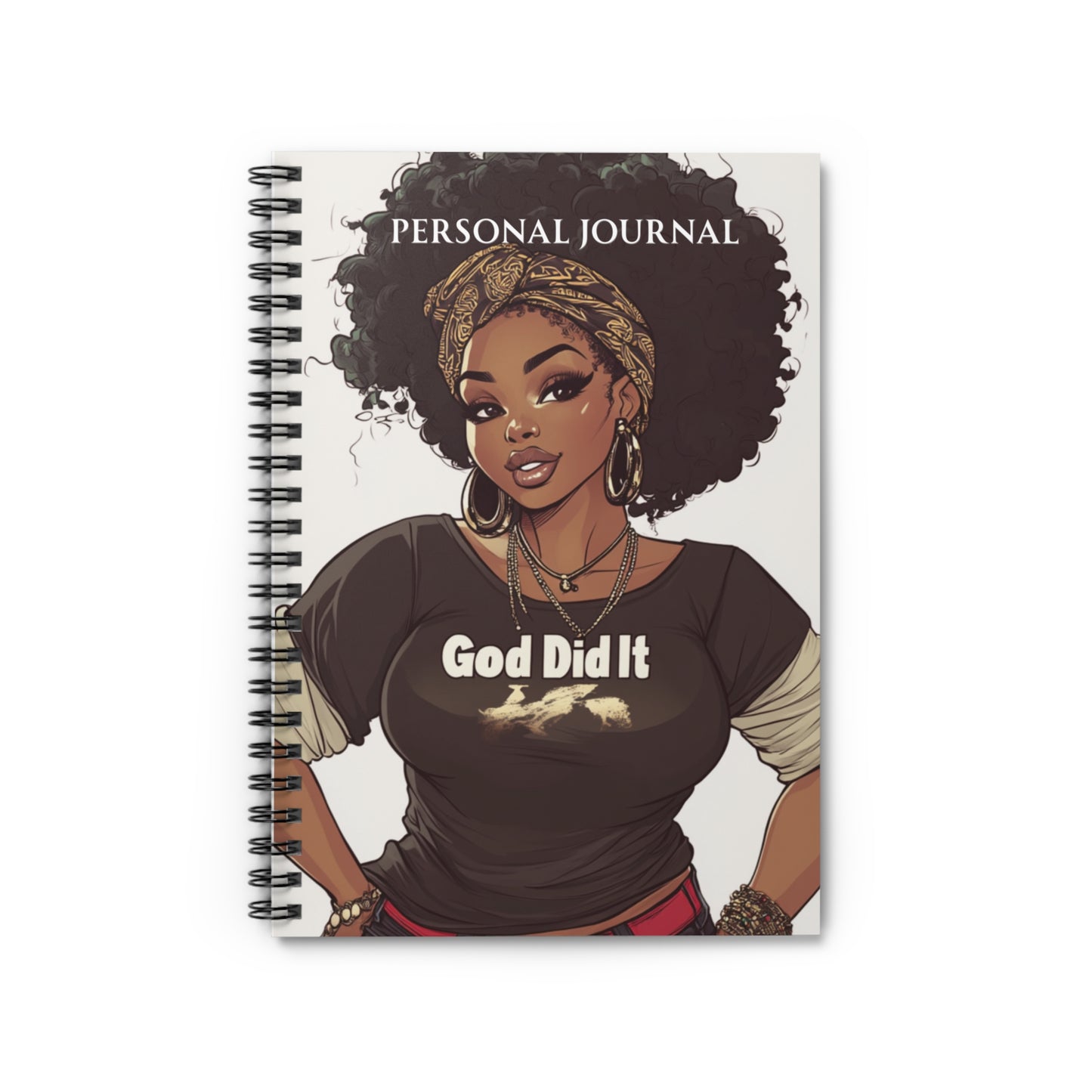 Inspirational 'God Did It' Spiral Notebook — Personal Journal for Faith & Empowerment
