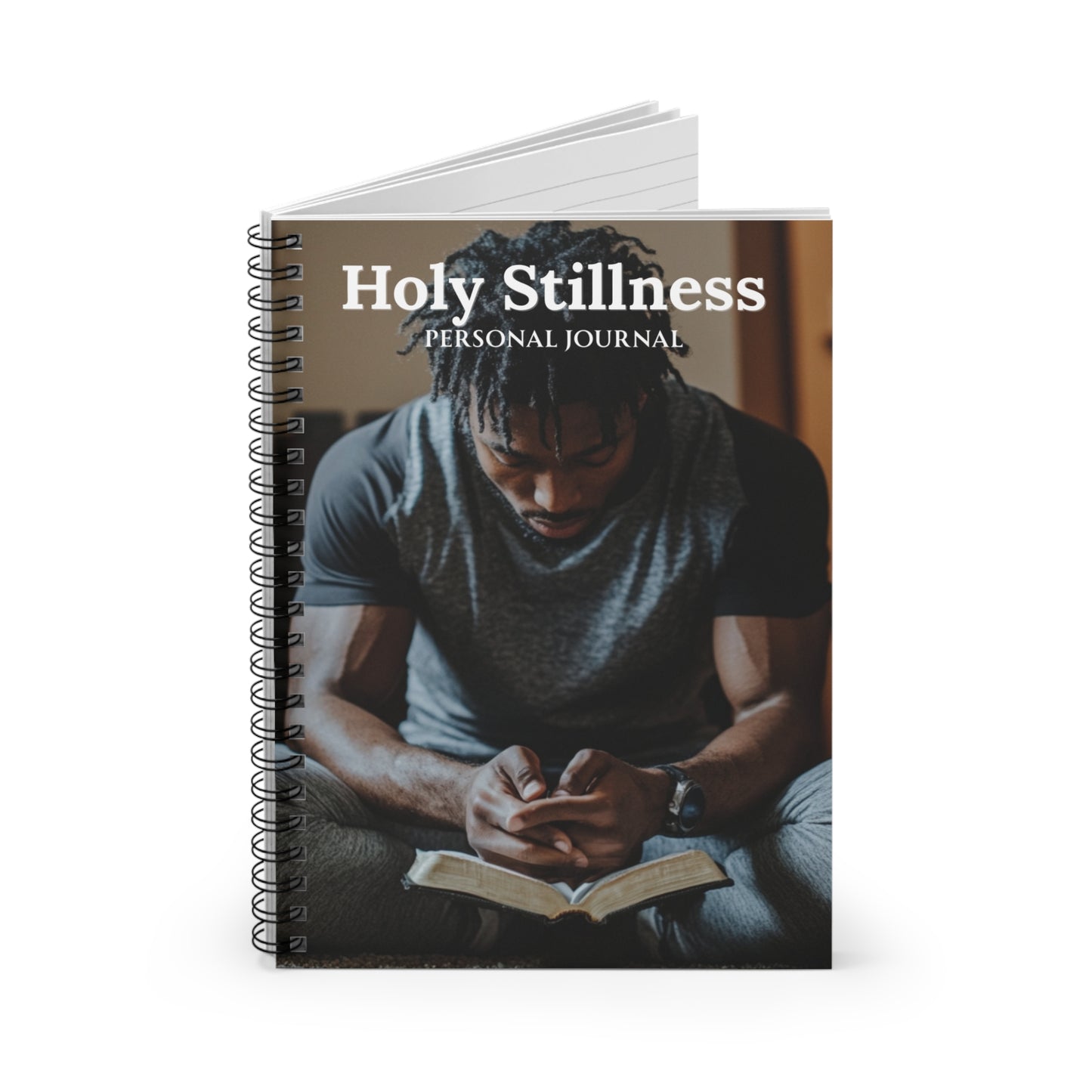 Holy Stillness Personal Journal — Spiral Ruled Notebook for Prayer, Reflection & Bible Study
