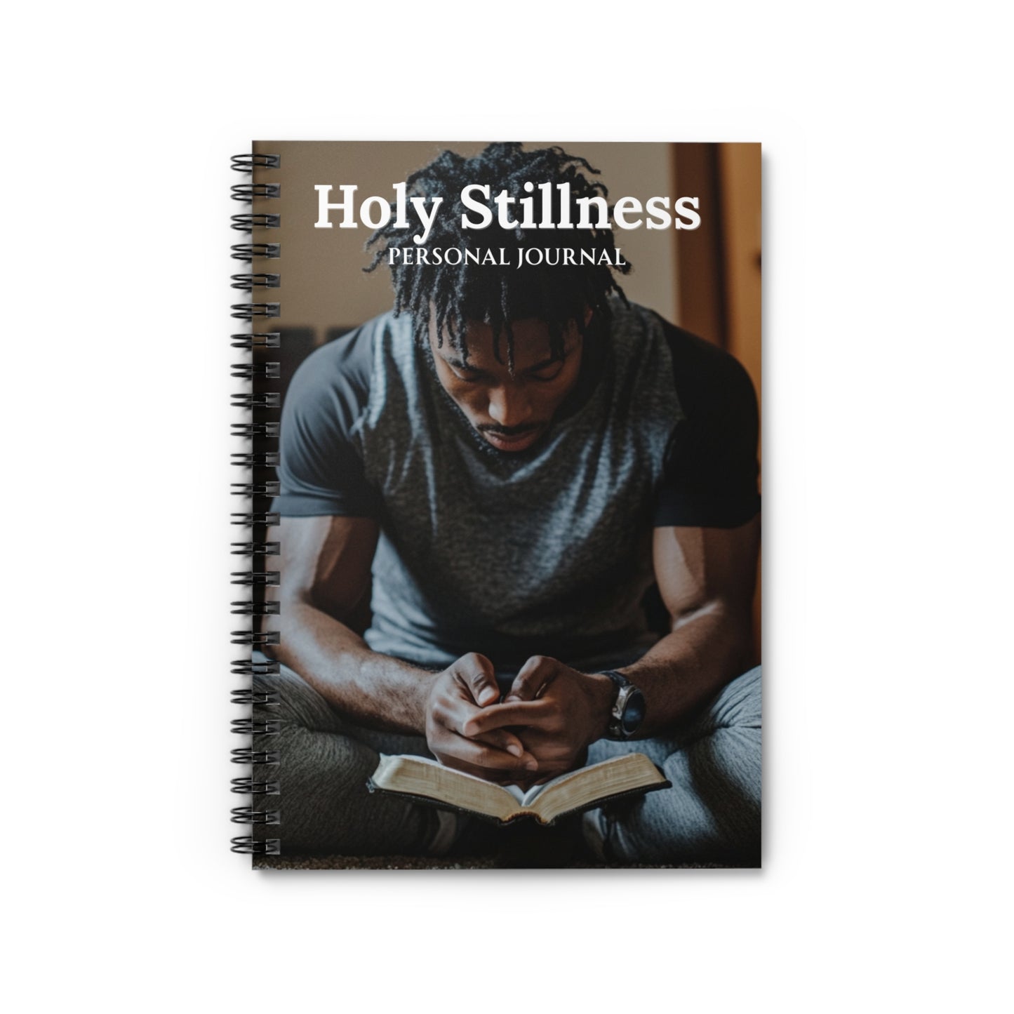Holy Stillness Personal Journal — Spiral Ruled Notebook for Prayer, Reflection & Bible Study