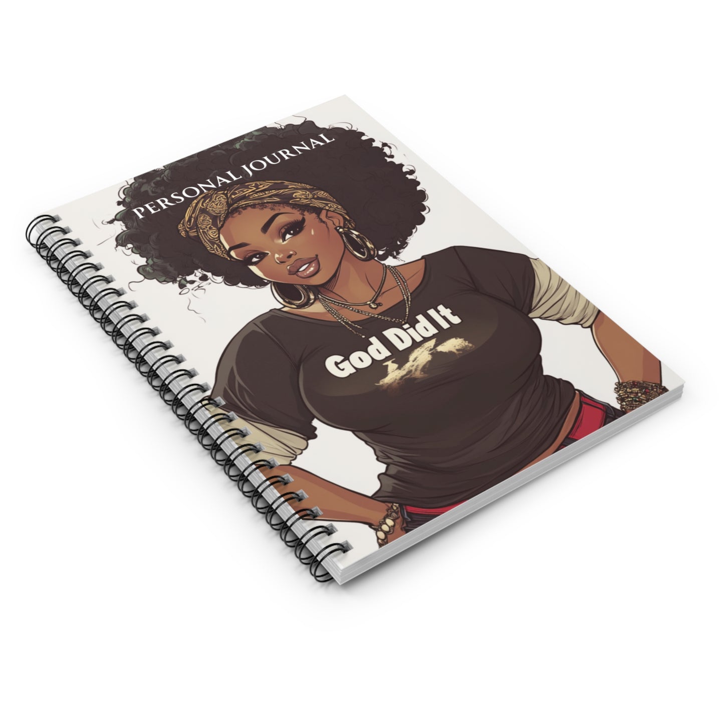 Inspirational 'God Did It' Spiral Notebook — Personal Journal for Faith & Empowerment