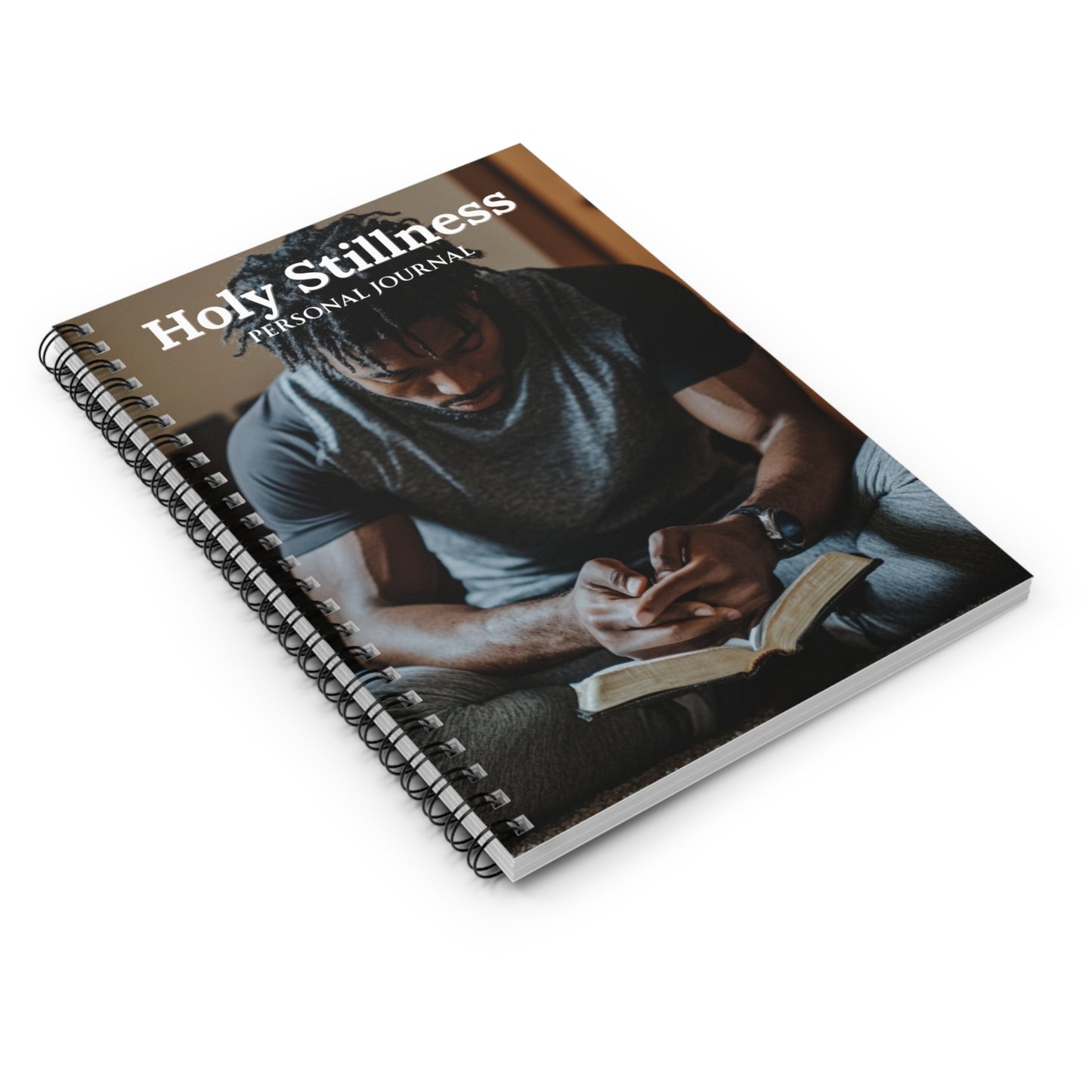 Holy Stillness Personal Journal — Spiral Ruled Notebook for Prayer, Reflection & Bible Study