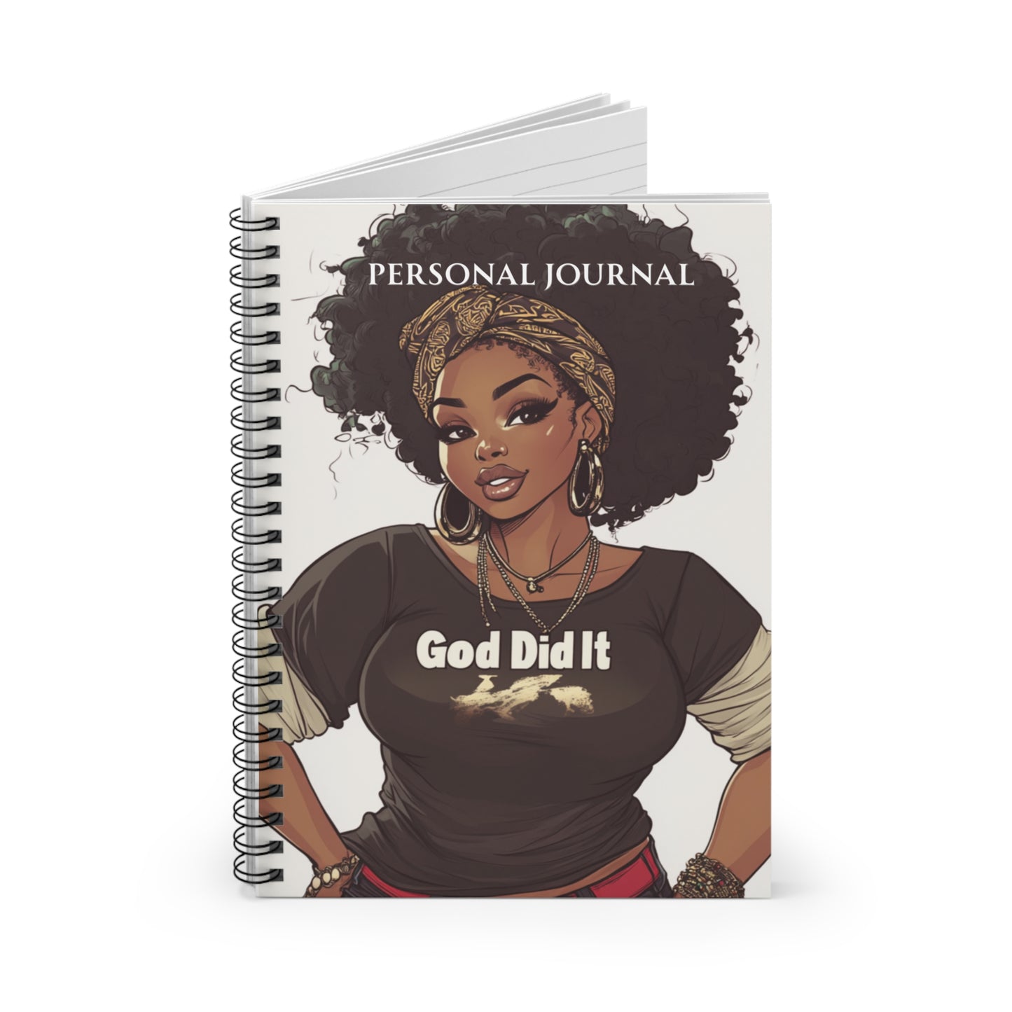 Inspirational 'God Did It' Spiral Notebook — Personal Journal for Faith & Empowerment