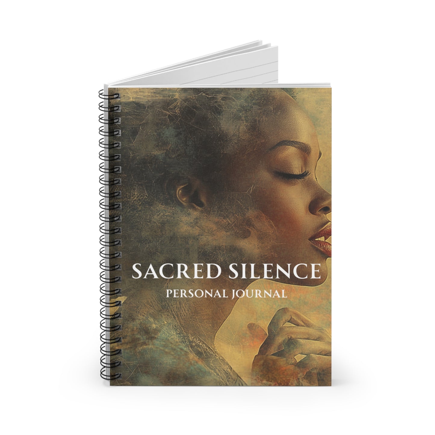 Personal Journal — "Sacred Silence" Spiral Notebook (Ruled)