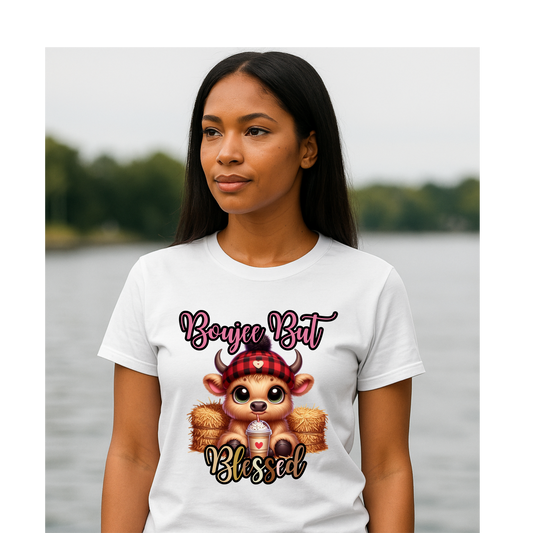 Boujee But Blessed letters Boujee But Blessed T-Shirt