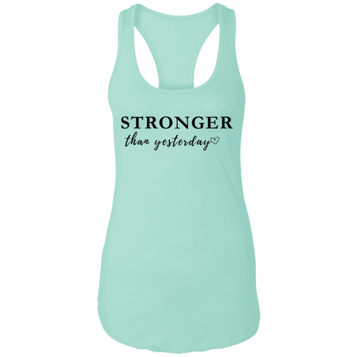 Stronger Than Yesterday Ladies Ideal Racerback Tank