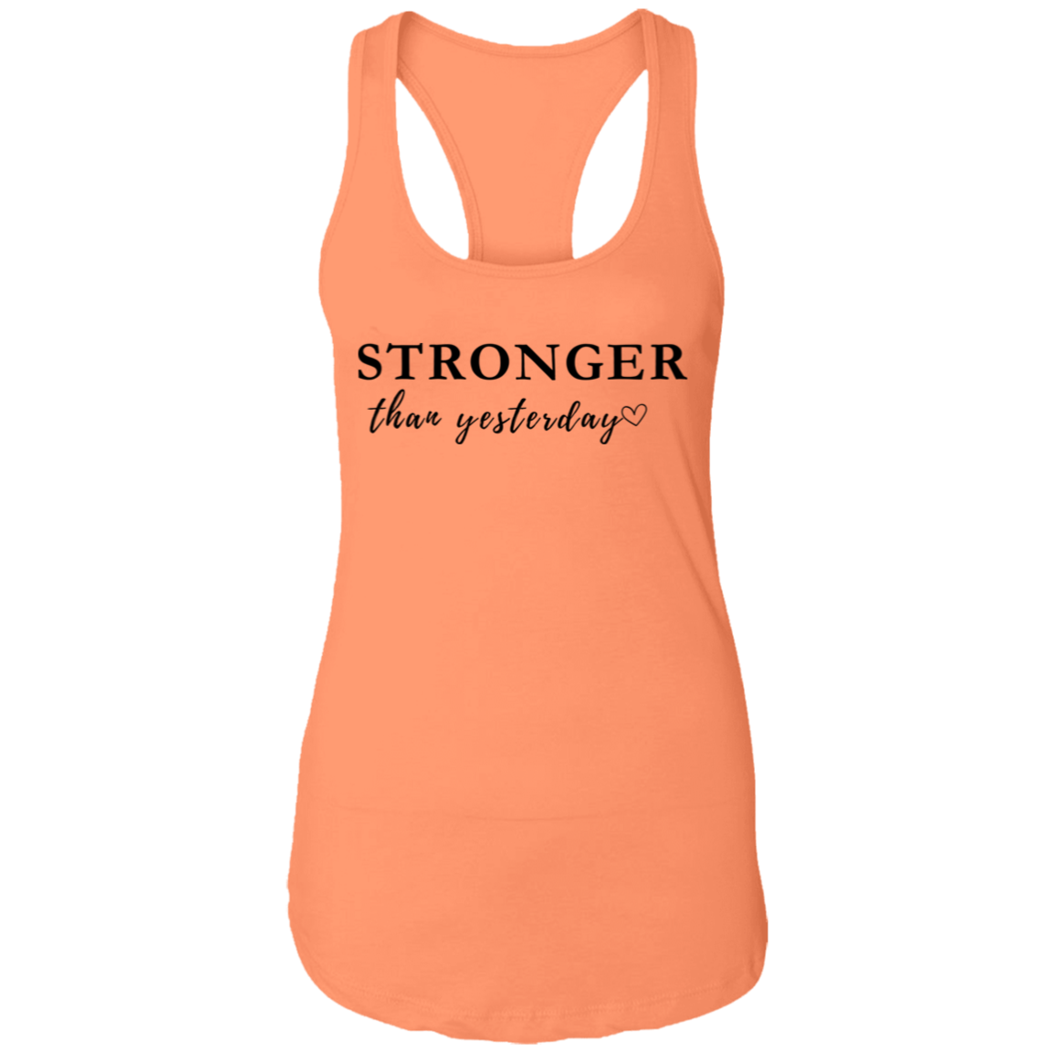 Stronger Than Yesterday Ladies Ideal Racerback Tank