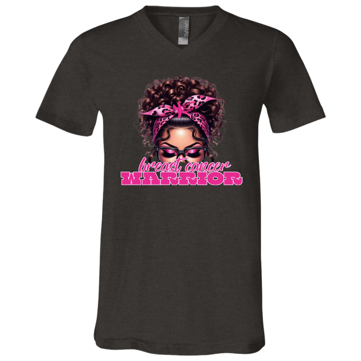 Breast Cancer Warrior V-Neck T-Shirt