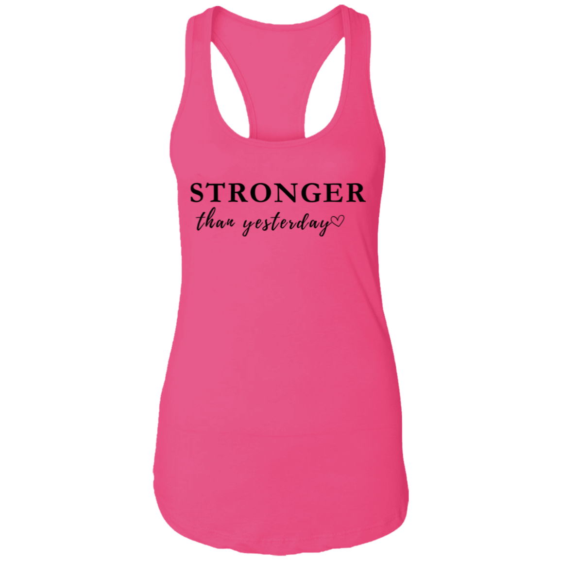 Stronger Than Yesterday Ladies Ideal Racerback Tank