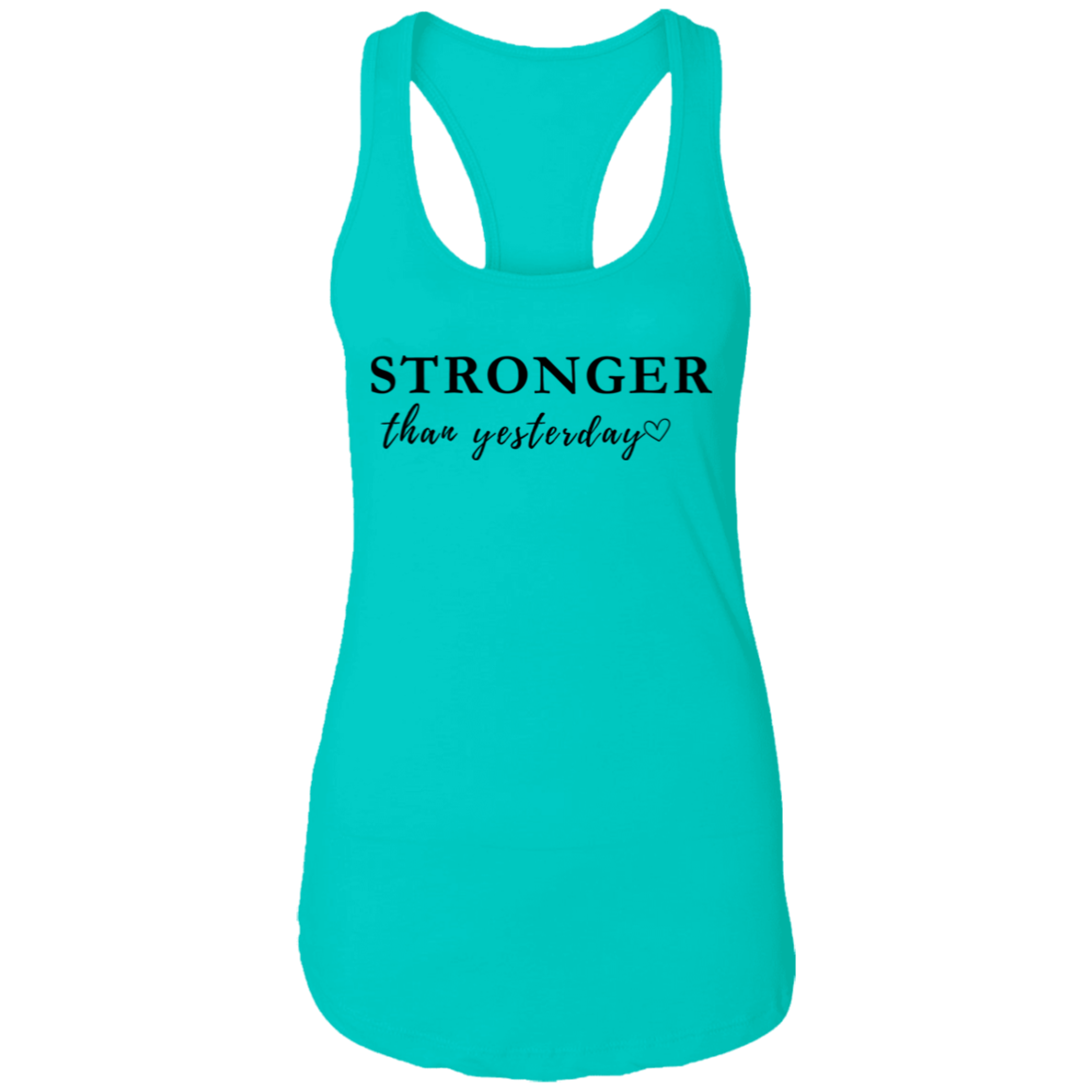 Stronger Than Yesterday Ladies Ideal Racerback Tank