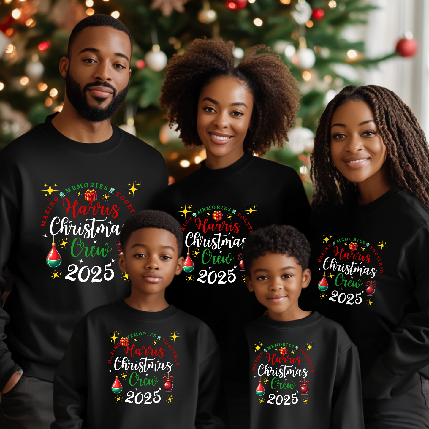 Christmas Crew 2025 Crewneck Pullover Sweatshirt