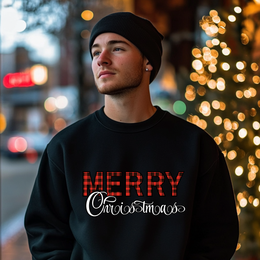 Merry Christmas Crewneck Pullover Sweatshirt